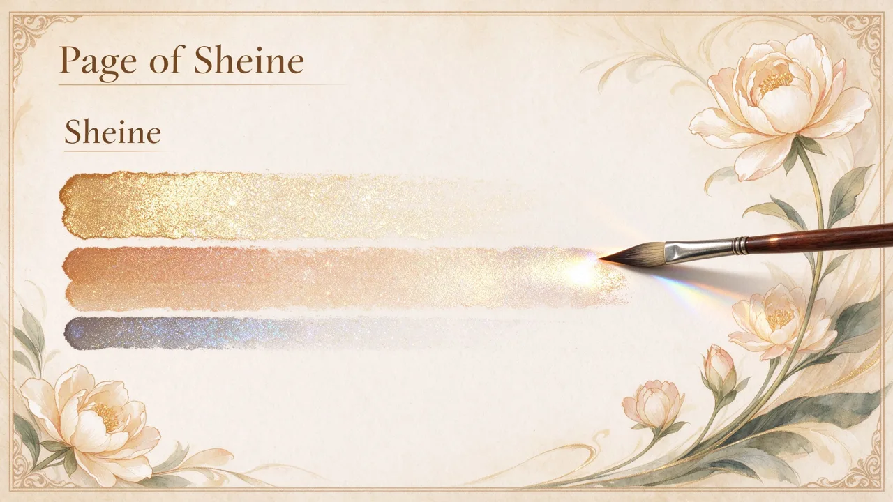 色層、Sheen 與分層墨水術語